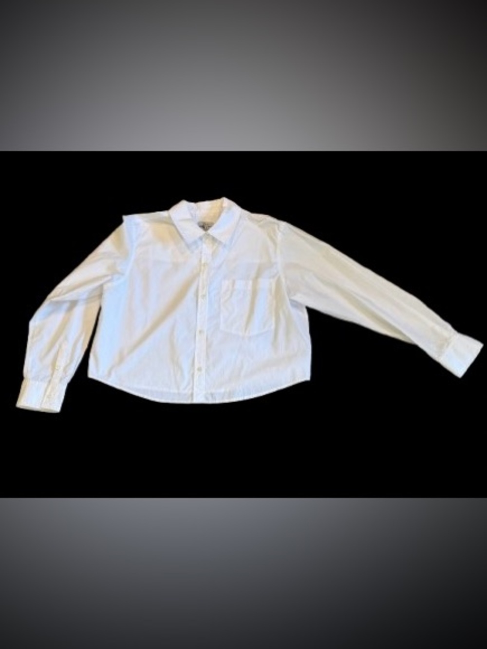 Rails Cropped Classic White Button-Down - Picture 3 of 7